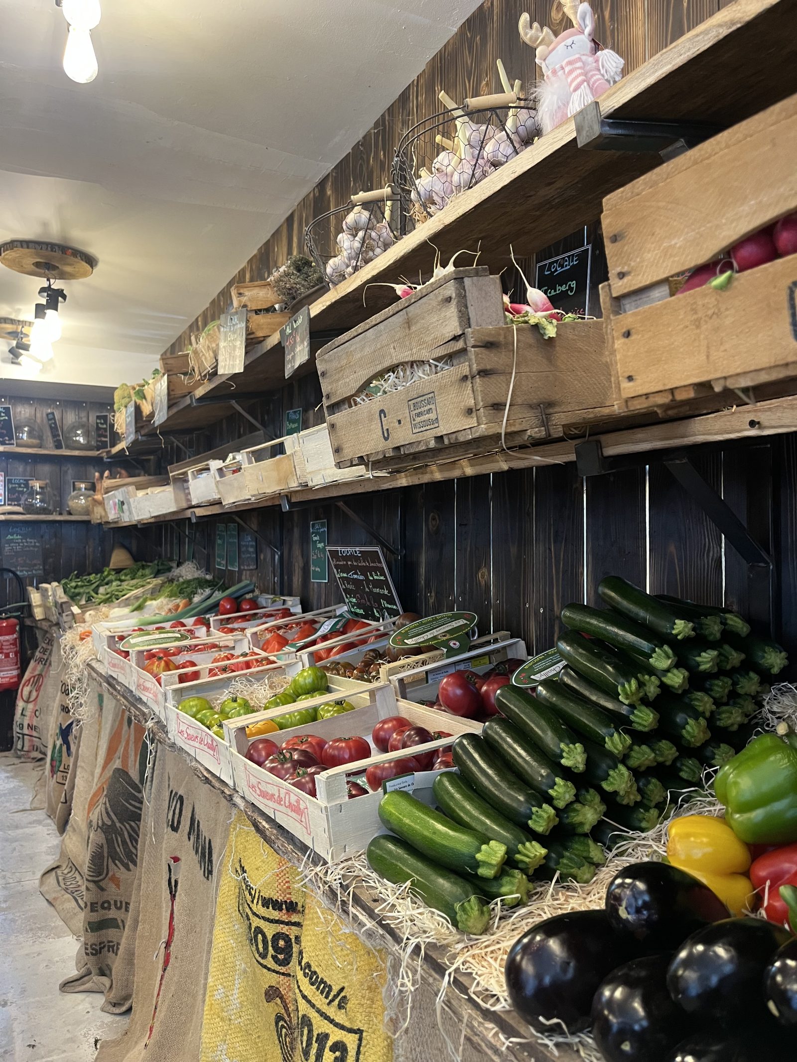 L'étal de fruits et légumes