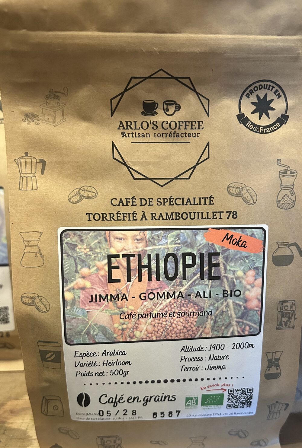 Café Arlo's Éthiopie en grain 500g