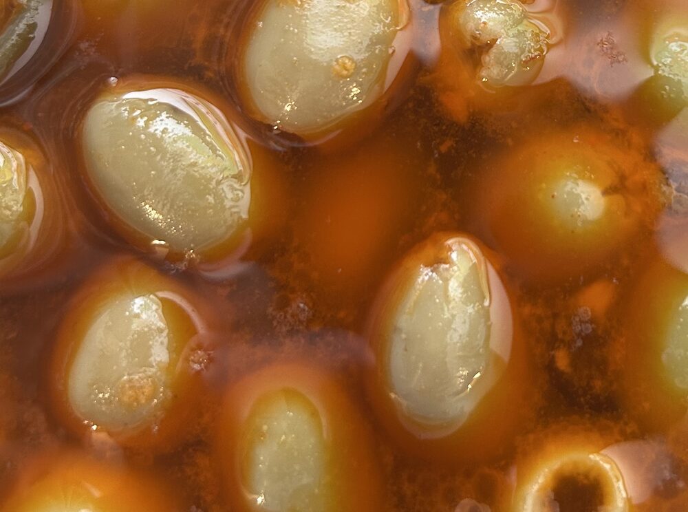 Olive verte dénoyautée pimentée
